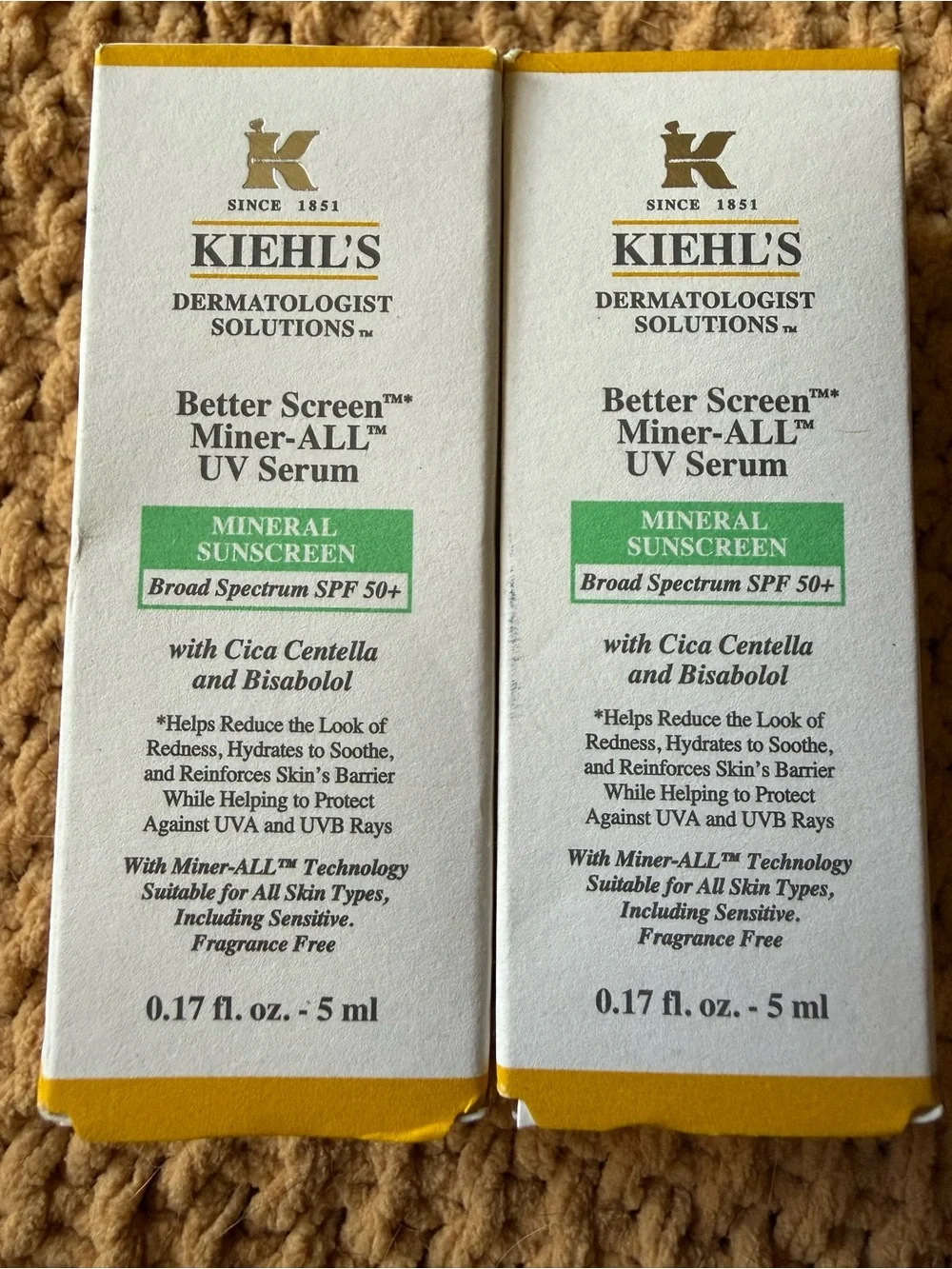 Kiehl's Better Screen Miner-ALL UV Serum SPF 50+ (white, green, gold)